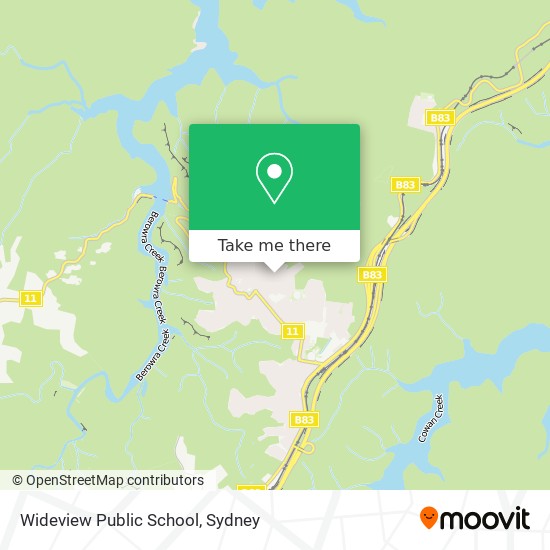 Mapa Wideview Public School