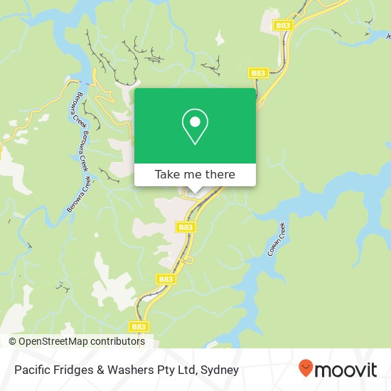 Mapa Pacific Fridges & Washers Pty Ltd