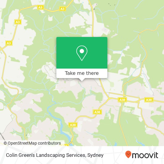 Colin Green's Landscaping Services map