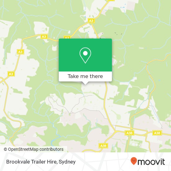 Mapa Brookvale Trailer Hire