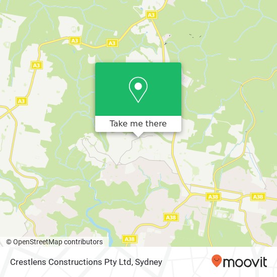 Mapa Crestlens Constructions Pty Ltd