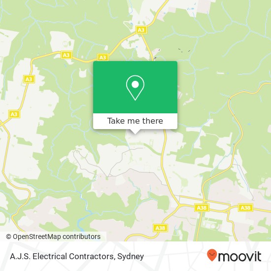 A.J.S. Electrical Contractors map