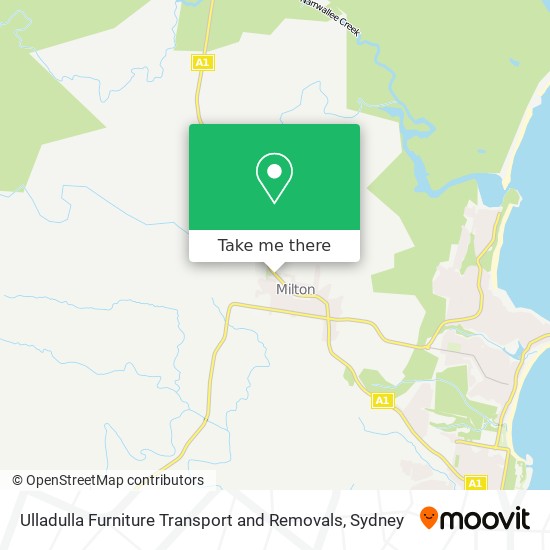 Ulladulla Furniture Transport and Removals map