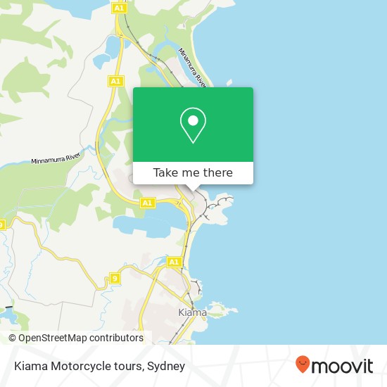 Kiama Motorcycle tours map