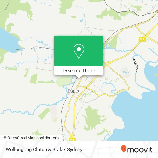 Mapa Wollongong Clutch & Brake