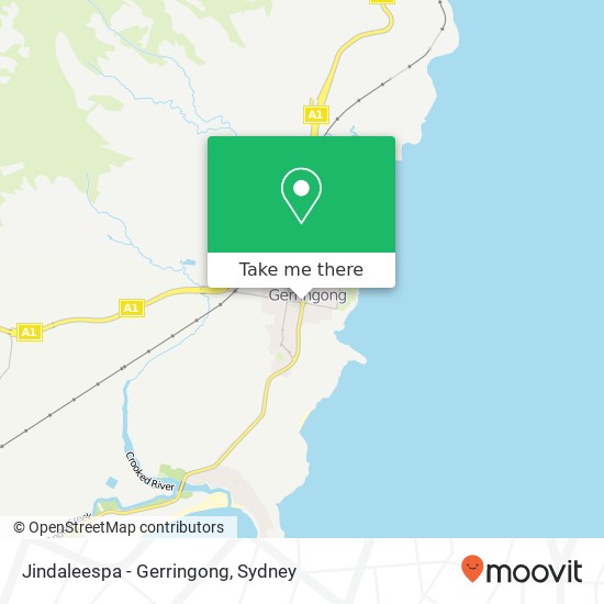 Mapa Jindaleespa - Gerringong