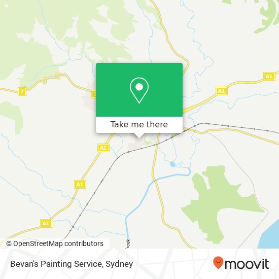 Bevan's Painting Service map