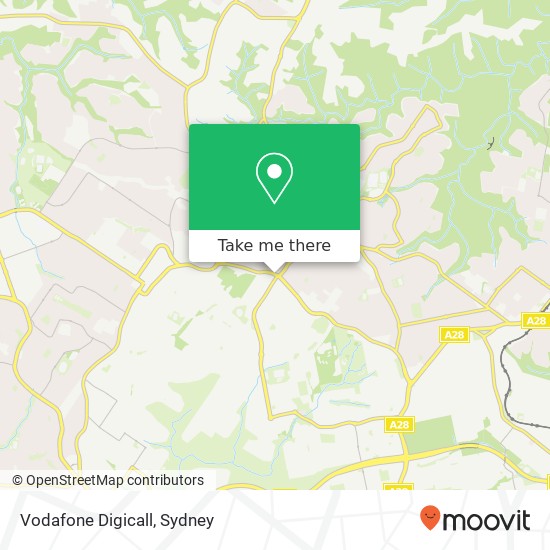 Mapa Vodafone Digicall