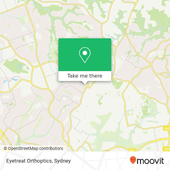 Eyetreat Orthoptics map