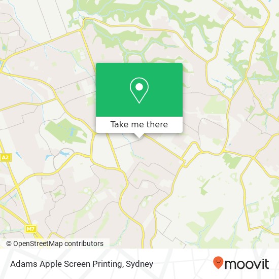 Adams Apple Screen Printing map