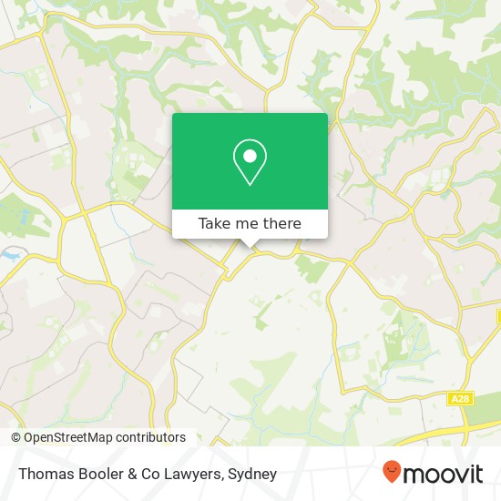 Mapa Thomas Booler & Co Lawyers