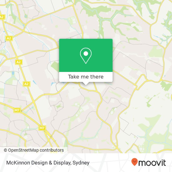 McKinnon Design & Display map