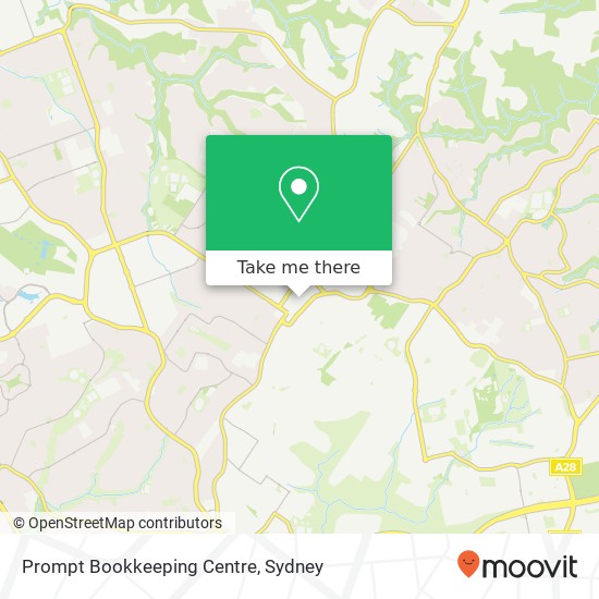 Prompt Bookkeeping Centre map