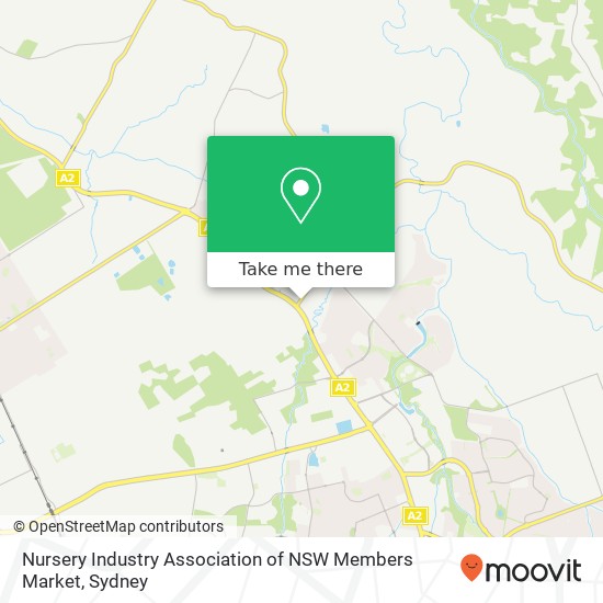 Mapa Nursery Industry Association of NSW Members Market