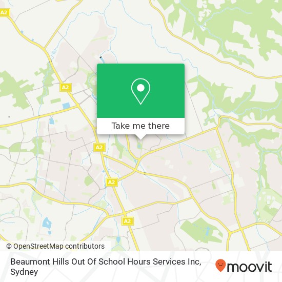 Mapa Beaumont Hills Out Of School Hours Services Inc