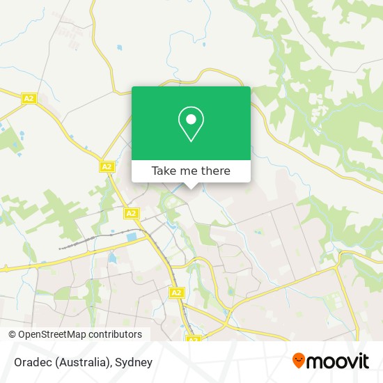 Mapa Oradec (Australia)