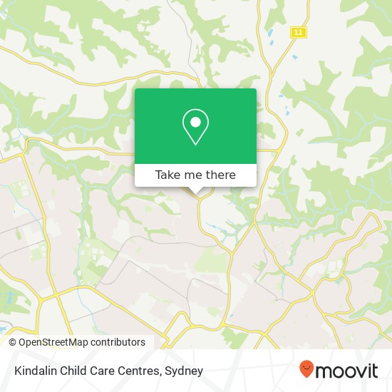 Mapa Kindalin Child Care Centres