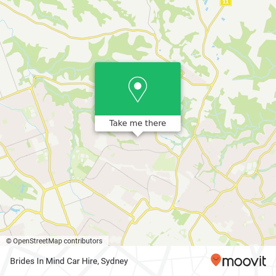 Brides In Mind Car Hire map