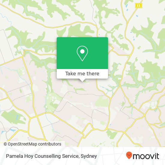 Pamela Hoy Counselling Service map