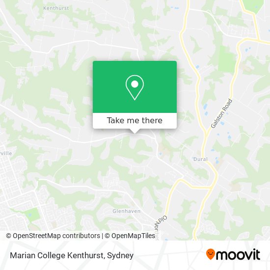 Marian College Kenthurst map