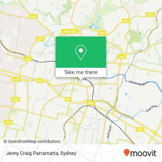 Mapa Jenny Craig Parramatta