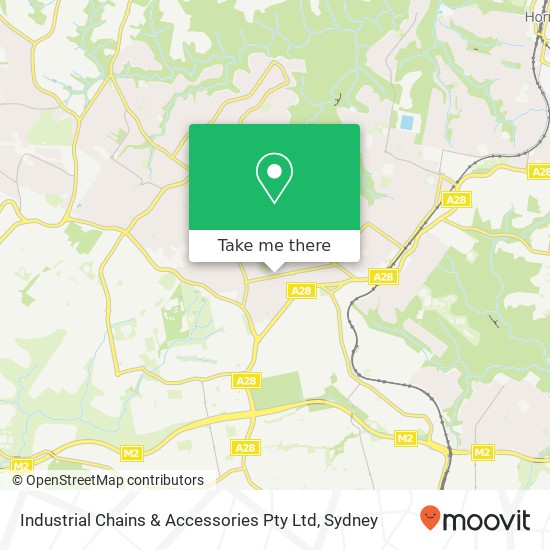 Industrial Chains & Accessories Pty Ltd map