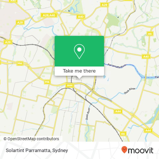 Mapa Solartint Parramatta