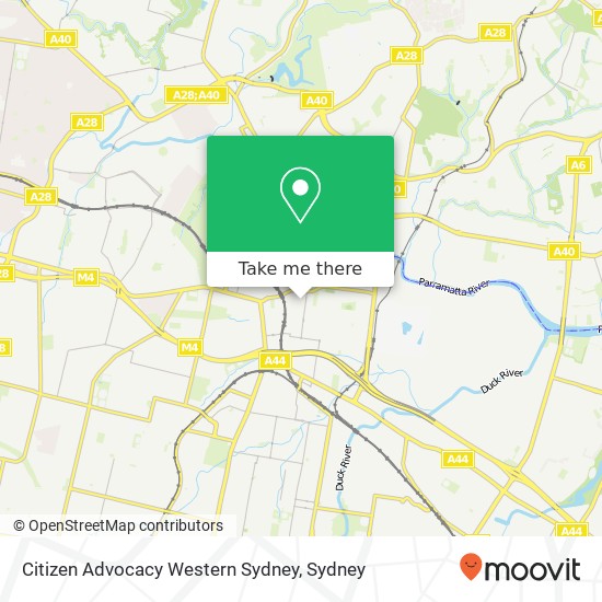 Citizen Advocacy Western Sydney map