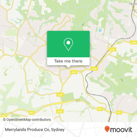 Merrylands Produce Co map