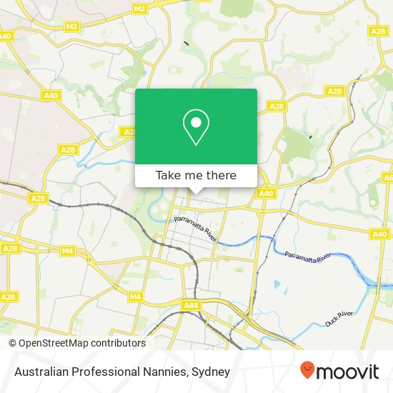 Australian Professional Nannies map