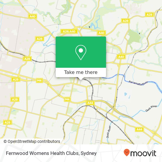 Fernwood Womens Health Clubs map