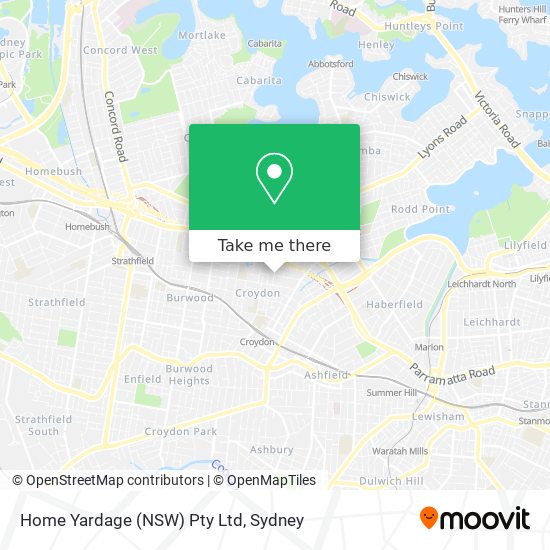 Mapa Home Yardage (NSW) Pty Ltd