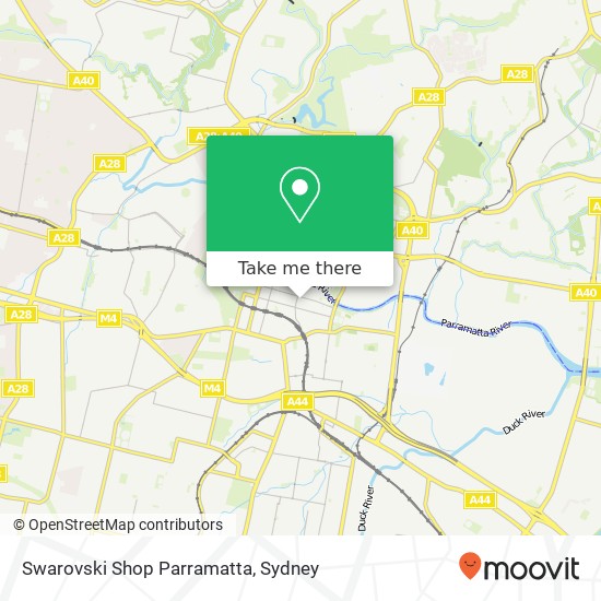 Swarovski Shop Parramatta map