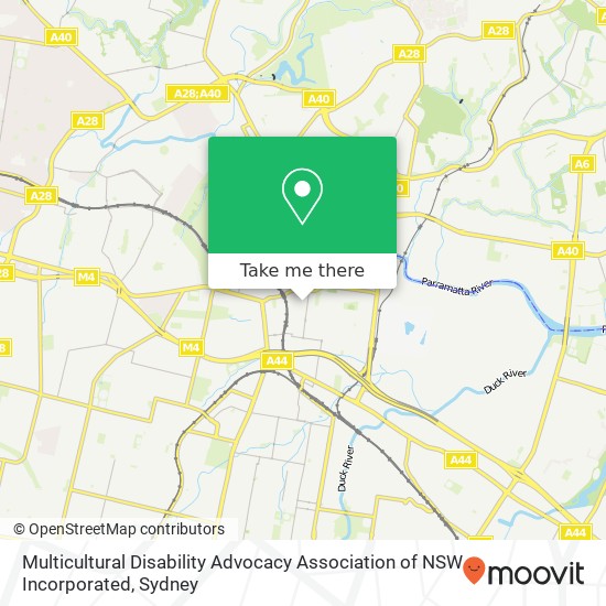 Multicultural Disability Advocacy Association of NSW Incorporated map