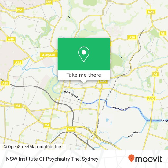 NSW Institute Of Psychiatry The map
