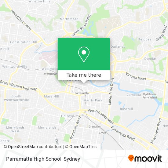 Parramatta High School map