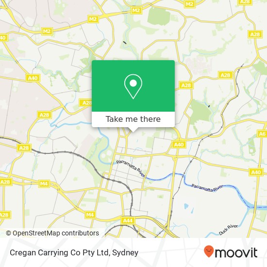Cregan Carrying Co Pty Ltd map