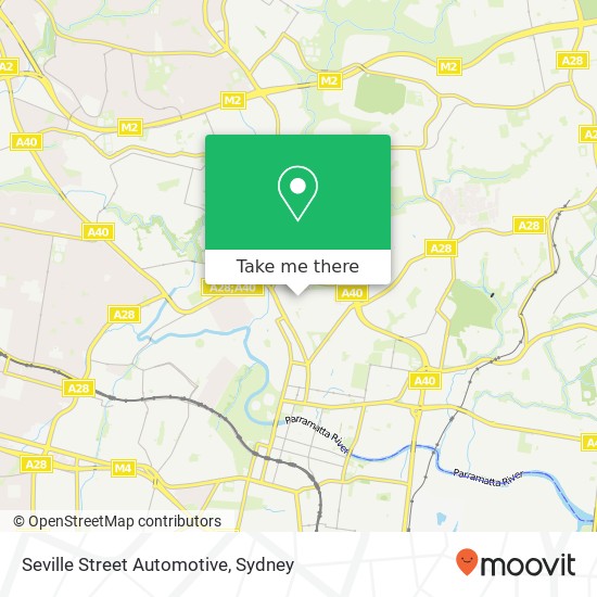 Seville Street Automotive map