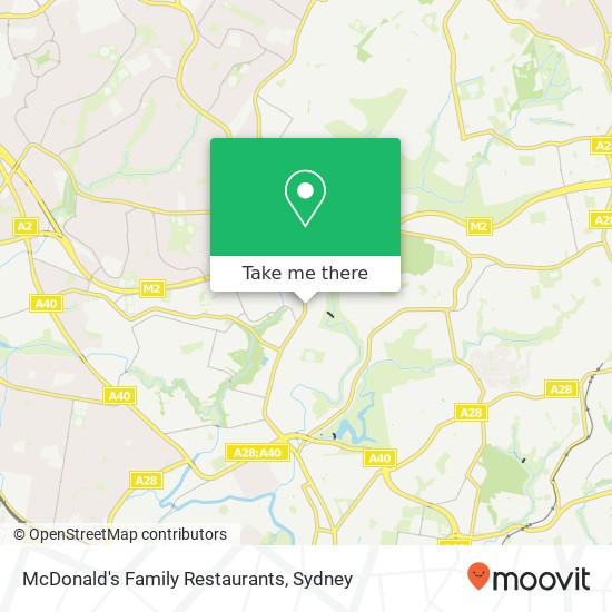 Mapa McDonald's Family Restaurants