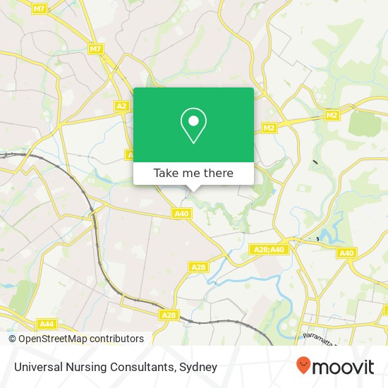 Universal Nursing Consultants map