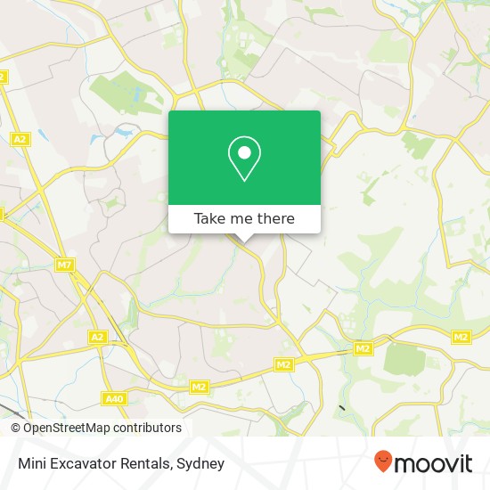 Mini Excavator Rentals map