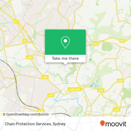 Chain Protection Services map