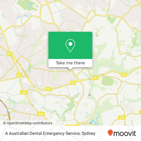 A Australian Dental Emergency Service map