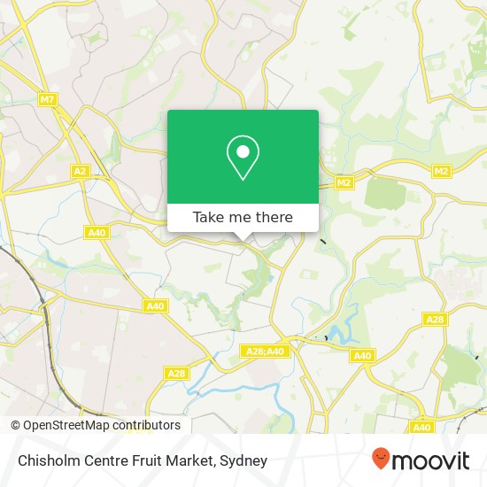 Mapa Chisholm Centre Fruit Market