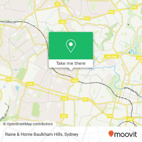 Mapa Raine & Horne Baulkham Hills