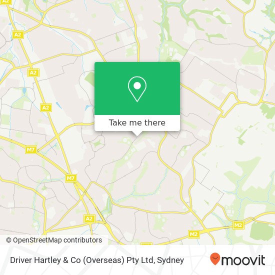 Driver Hartley & Co (Overseas) Pty Ltd map
