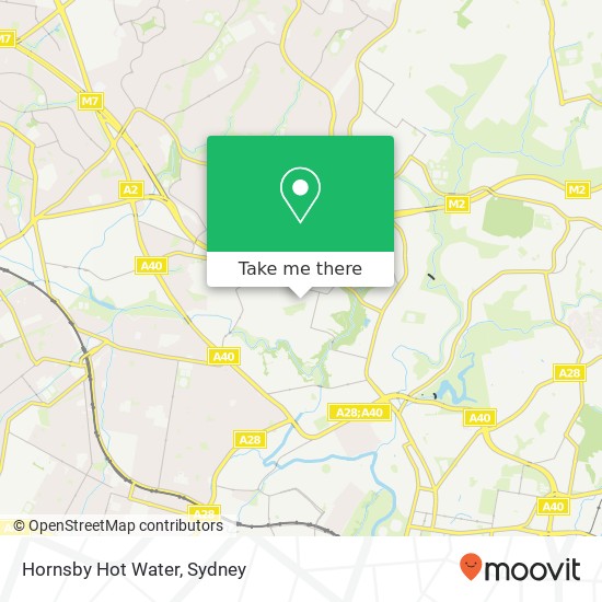 Hornsby Hot Water map