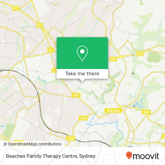 Beaches Family Therapy Centre map