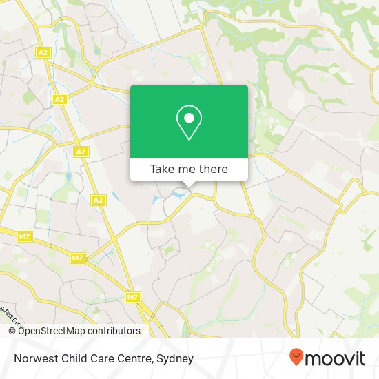 Mapa Norwest Child Care Centre