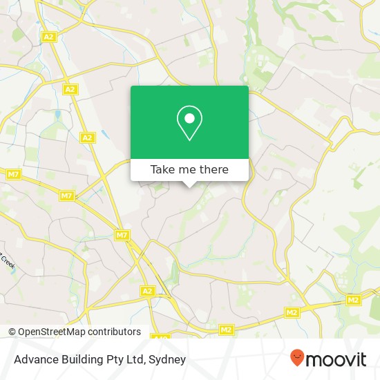 Advance Building Pty Ltd map